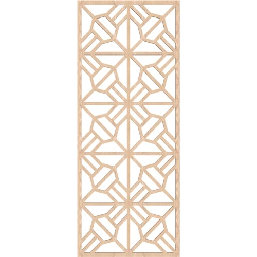 Image of 17 3 /8 inchW x 44 3 /8 inchH x 3 /8 inchT Auburn Decorative Fretwork Wood Wall Panels, Red Oak