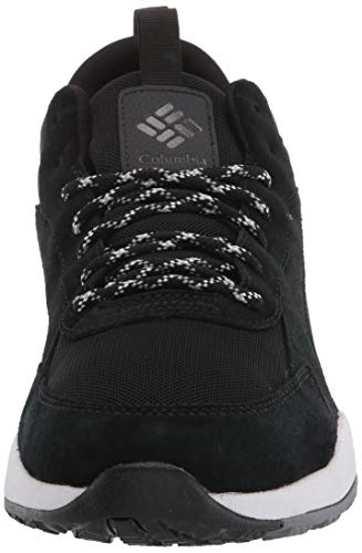Columbia Men's Pivot Mid Waterproof Hiking Shoe, Black/White, 12