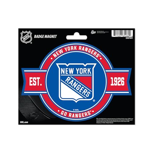 Rico Industries NHL Hockey New York Rangers Standard Badge Magnet - for Car, Fridge