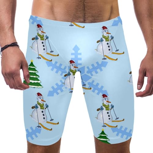 Pantalones cortos de natación para hombre con diseño de muñeco de nieve ideales para entrenar