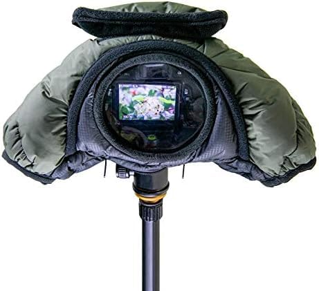 Camera Rain Cover, Waterproof Raincoat for DSLR Cameras and Lenses, Photography Camera Protector Accessories (Green, L)