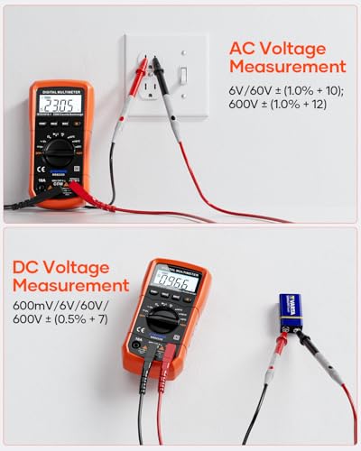 image for Crenova MS8233D Multimeter 6000 Counts Digital Multimeter DC AC Volt M