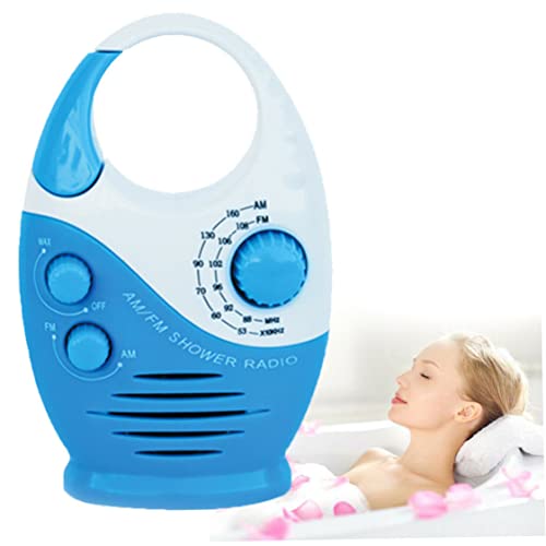 Recopilación de Radios de ducha del mes. 46 Domccy Radio de Ducha Impermeable Mini Am/FM, Radio de Ducha Resistente al Agua, Radio de música Colgante, Altavoz Integrado para baño al Aire Libre, Radio Am FM portátil Am FM...