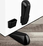 Amedoo Door Stopper (1 Pack) Heavy Duty Door Stop Wedge Made of Premium Quality Zinc and Rubber Suits Any Door,Any Floor. (Black, 1 Pack)