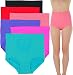 ToBeInStyle Women's Pack of 6 One Size High-Waisted Briefs in Multiple Styles