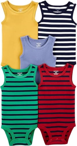 Bodysuits con hombros expandibles y algodón suave en pack de 6 piezas