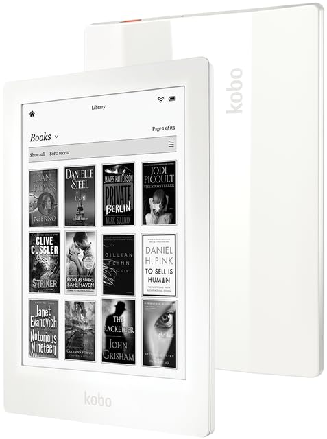 AE-Smart - New ebook reader onyx book Kobo Aura HD 6.8 inch 1440x1080 e Book Reader e-ink Light e-books Reader likebook libros e reader (white Only e-Book Reader)
