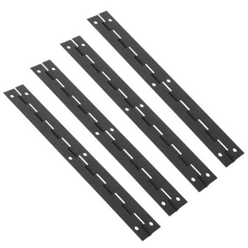 NAMOARLY 4pcs Box Piano Hinge Long Hinges Metal Hinges Small Hinges Jewelry Case Hinges Wooden Case Hinges Jewelry Case Metal Hinge Hinges Metal Hinges for Crafts Black Iron