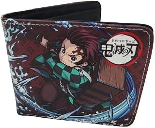Dragon Slayer Men's Wallet Tanjiro Kamado Nezuko Wallet, 3D Genuine Leather Wallet, Hand Carved, Leather Carving, Biker Wallet, Carving Wallet