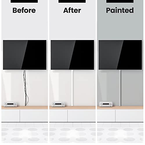 Tv Cord Hider Kit -34" Cable Management Cord Cover Wall Wire Hider | Wire Covers For Cords, Cable Concealer,Cable Raceways, Tv Cable Hider Wall Kit, Wall Mounted Tv Cable Covers-0.95" W X 0.5"H*17"L*2 #TOP4