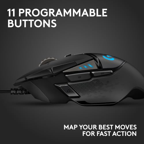 Logitech G502 Hero Gaming Mouse, 25,600 DPI, Black - Image 5