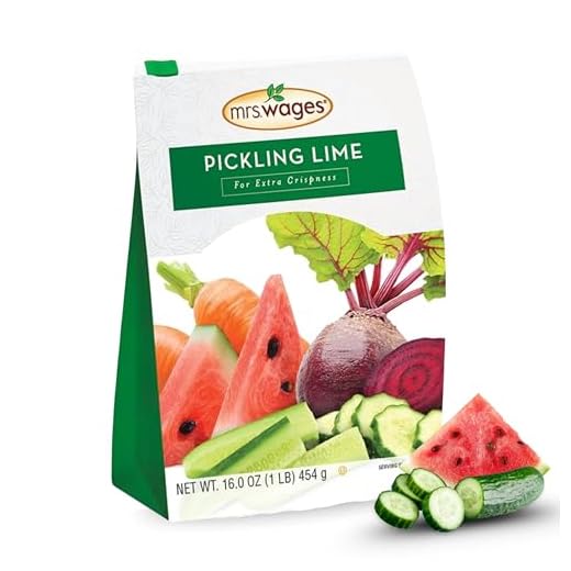 Mrs. Wages Pickling Lime, Easy-To-Make, Crispy Flavorful Pickles, Tasty Creations, Long-Lasting Resealable Bag, Variety of Uses, 1 lb Resealable Bag