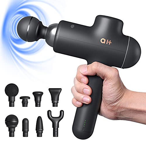 Pistolet de Massage Musculaire, Masseur Musculaire Profond, Percussion Haute Intensité et Design Ultra Mince Pour une Longue Durée de Vie, 8 Têtes Avec Mode Thérapeutique Mixte Cover
