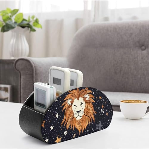 Rangement télécommande cuir à 5 compartiments pour vider une table de chevet encombrée