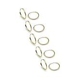 925 Sterling Silver Gold Flashed Endless 10mm Round Hoop Earrings 5 Pair Set - Nine2Five