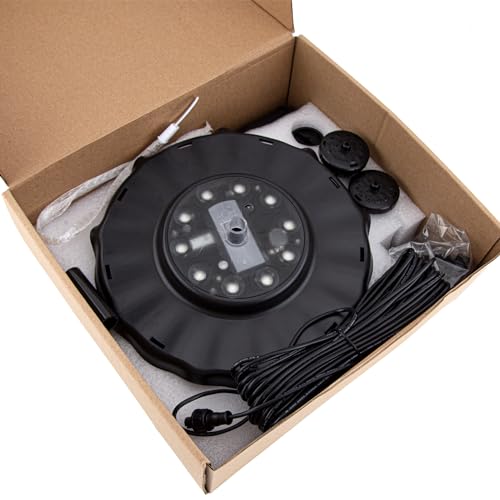 Pond Fountain Pump with Light,Floating Pond Fountain with App Control Led Colorful Light Waterfall Fountain for Small pond,11W Plug in Pond Pump Outdoor Ponds Garden fountain with 32.8ft Power Cord
