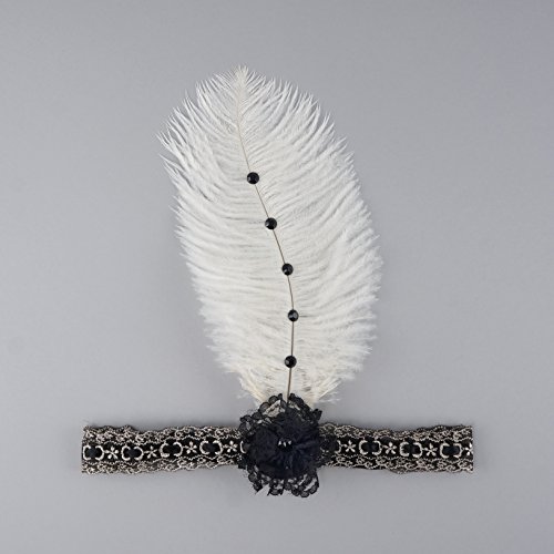 1920S Headpiece Feather Hair Accessories - Gatsby Costumes For Woman Flapper Headband #TOP4