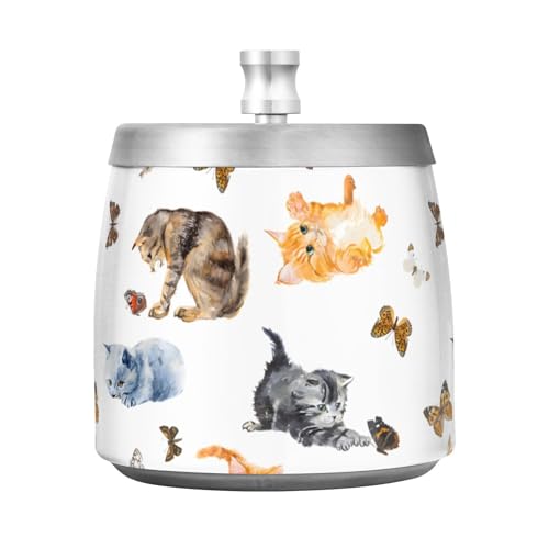 Cendrier en acier inoxydable avec couvercle et colonne pour une élimination facile des cendres, cendrier à cigares pour mauvaises herbes