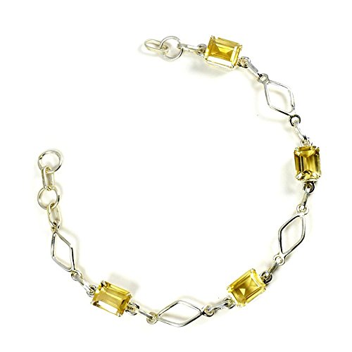 Bracelet citrine naturelle et argent à porter au quotidien pour femme moderne
