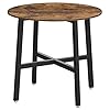 VASAGLE Eettafel klein, ronde keukentafel, voor woonkamer, kantoor, 80 x 75 cm (Ø x H), industrieel ontwerp, vintage…