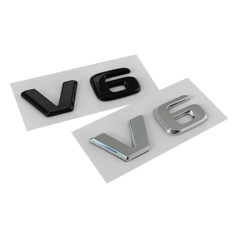 Emblème V6 noir brillant autocollant pour Mercedes W204 ML SLK
