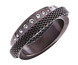  Skagen Damen Ring schwarz Milanaise JRSD016 S6 Gr. 52 (16,5)