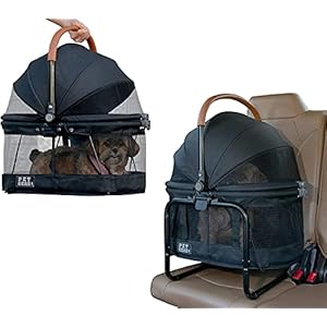 Pet Gear View 360 Pet Carrier & Car Seat with Booster Seat Frame for Small Dogs & Cats, Mesh Ventilation, Push Button Entry, No Tools Required, 4 Colors