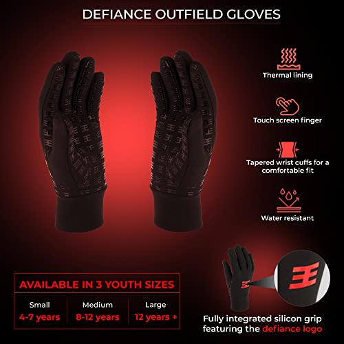 Defiance Outfield Thermal Football Gloves Youth