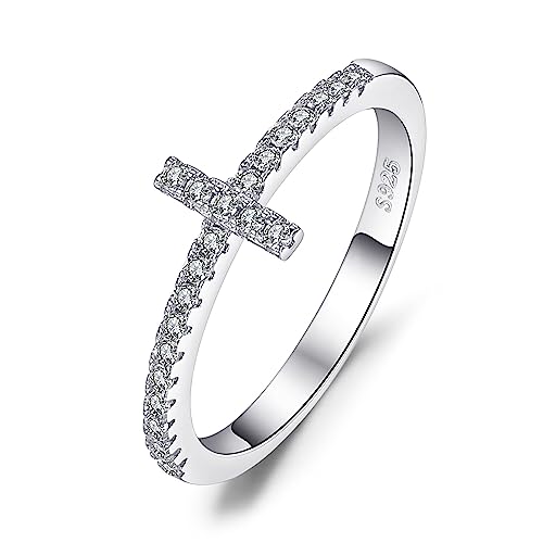 JewelryPalace 14k White Yellow Rose Gold Plated 925 Sterling Silver Rings for Women, Cubic Zirconia ...