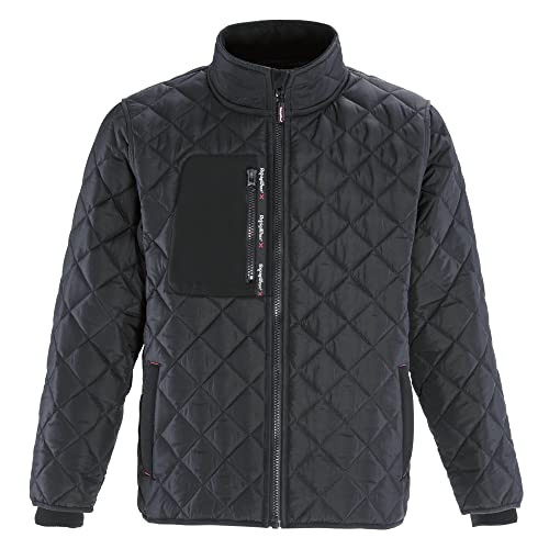 RefrigiWear Diamond Quilted Insulated Jacket with Fleece Lined Collar