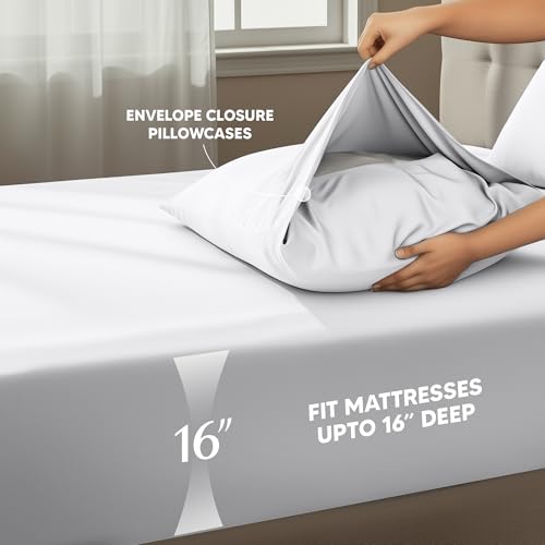 Image of Utopia Bedding Twin XL Sheets - 3 Piece Bedding - Brushed Microfiber - Shrinkage and Fade Resistant - Easy Care (Twin Extra Long White)