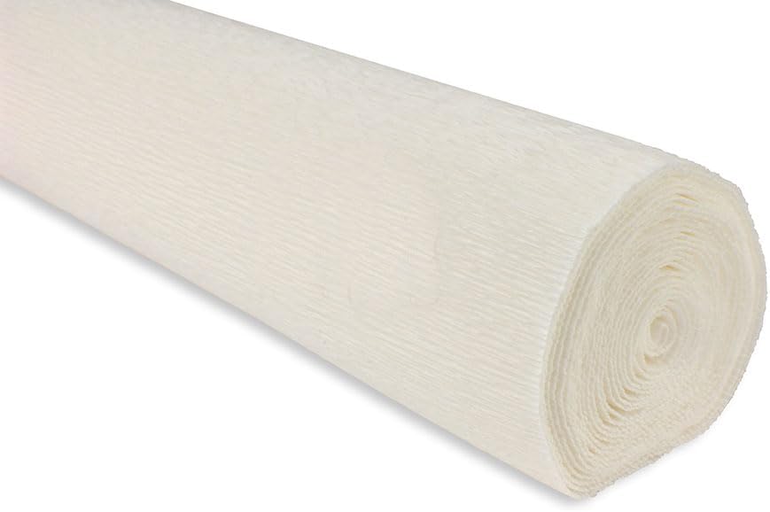 FloristryWarehouse Crepe Paper roll 180g (50X250cm) White (Shade 600)