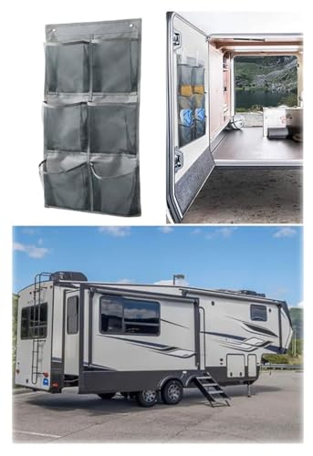 ZHYUAN 2 Stk OrganizerüberderTürfürSchuhe,mit Haken,Über die Tür Schuhe Organizer,mit 6 Taschen,Schuhaufbewahrung Hängend Platzsparend,Shoe Storage Organizer,für Schlafzimmer Wohnzimmer,usw(Grau)