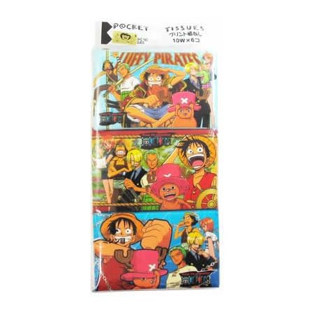 Amazon キャラクターポケットティッシュ ワンピース 6p 河野製紙 ティッシュペーパー