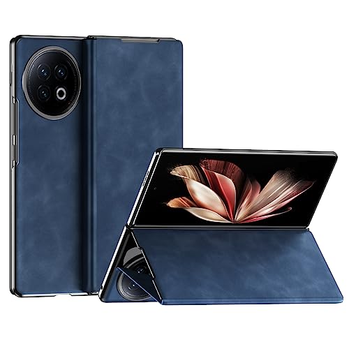 Housse Vivo X Fold 2 en cuir bleu, l'accessoire mince pour vos visioconférences