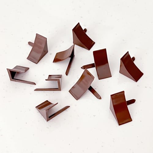 Image of InstaTrim End Caps - 10 Dark Brown 1 /2 inch Wide Trim End Cap Pieces - Trim for Corners - Paintable | Ten paintable dark brown end caps finish exposed ends on compatible 1 /2 in InstaTrim flexible trim for a clean installation.