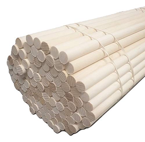 Trustleaf 5mm x 20cm Birch Hardwood Wooden Dowels - Craft Sticks (100 Pack)