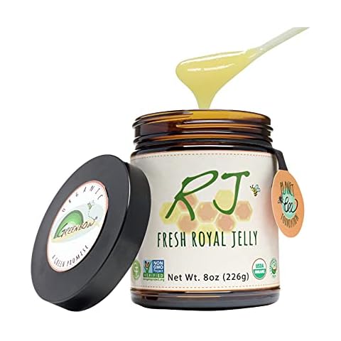 Greenbow Organic Fresh Royal Jelly - 100% USDA Certified Organic, Non-GMO, Halal, Pure, Gluten Free - One of The Most Nutrition Packed - (226g) Cover