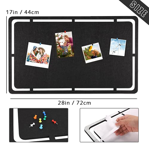 Seg Direct Large Felt Pin Board For Wall, Memo Board 28" X 17", Bulletin Board And Notice Board With 35 Push Pins For Notes, Pictures, Office Home Decor, Black #TOP3