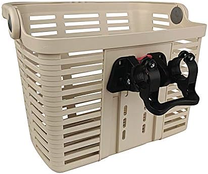 Bicycle Basket, Bellelli, Quick Release, Removable, Lightweight Plastic Basket, Easy to Mount, with Swing Up Handle, Plaza, Made in Italy