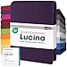 Produktbild CelinaTex Jersey Topper Spannbettlaken Lucina Doppelpack 90x200-100x200cm lila 100% Baumwolle gekämmt bis 12cm Matratzenhöhe Spannbettbezug, Leintuch, Bettlaken, elastisch, Strech, Oeko-Tex