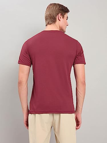 Image of TECHNOSPORT Men's Slim Fit Polyester Activewear Sports T-Shirt with Moisture-Wicking Comfort for Workout, Running & Gym