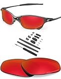 BLAZERBUCK Anti-salt Polarized Replacement Lenses & Sock Kit for Oakley Juliet - Fire Red