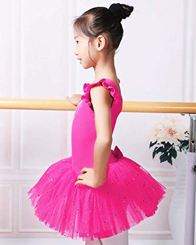 Baohulu Ballet Leotards For Girls Full Skirted Dance Tutu Dress Party Costumes B184_Hotpink_Xxl #TOP2