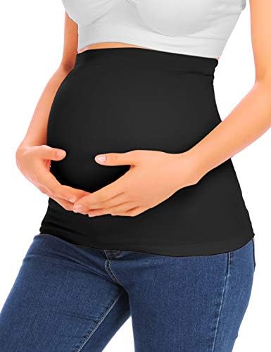 Rheane Pregnancy Belly Support Band Maternity Belly Band Pregnancy Pants Extender Maternity Band Pregnancy Must Haves (Black 3)