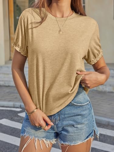 Image of UNCLECAT Women's Short Sleeve T Shirts Trendy Crew Neck Tops Basic Tee