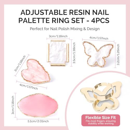 Soporte para uñas MelodySusie con paletas para arte miniatura 7