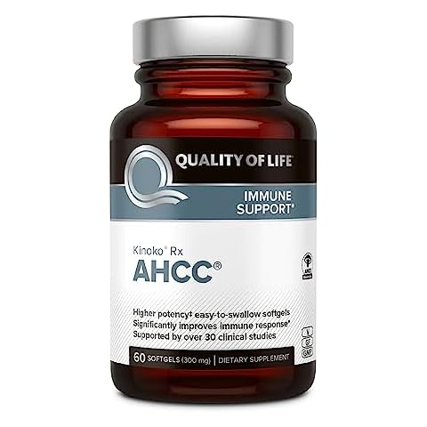 Premium AHCC Immune Support Supplement - Most Bioavaliable AHCC - Natural Mushroom Extract - Quality of Life AHCC Kinoko Rx Cover