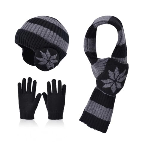 Ensemble bonnet écharpe gants hiver pour enfants de 2 à 8 ans et ados