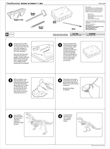 Smithsonian Diggin' Up Dinosaurs T-Rex Plastic Skeleton Set Educational,Fun,Science,Archeological Playset For Kids Age 8 Up #TOP5
